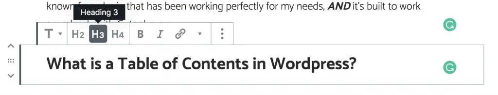 Adding H2 and H3 Tags in WordPress Gutenberg